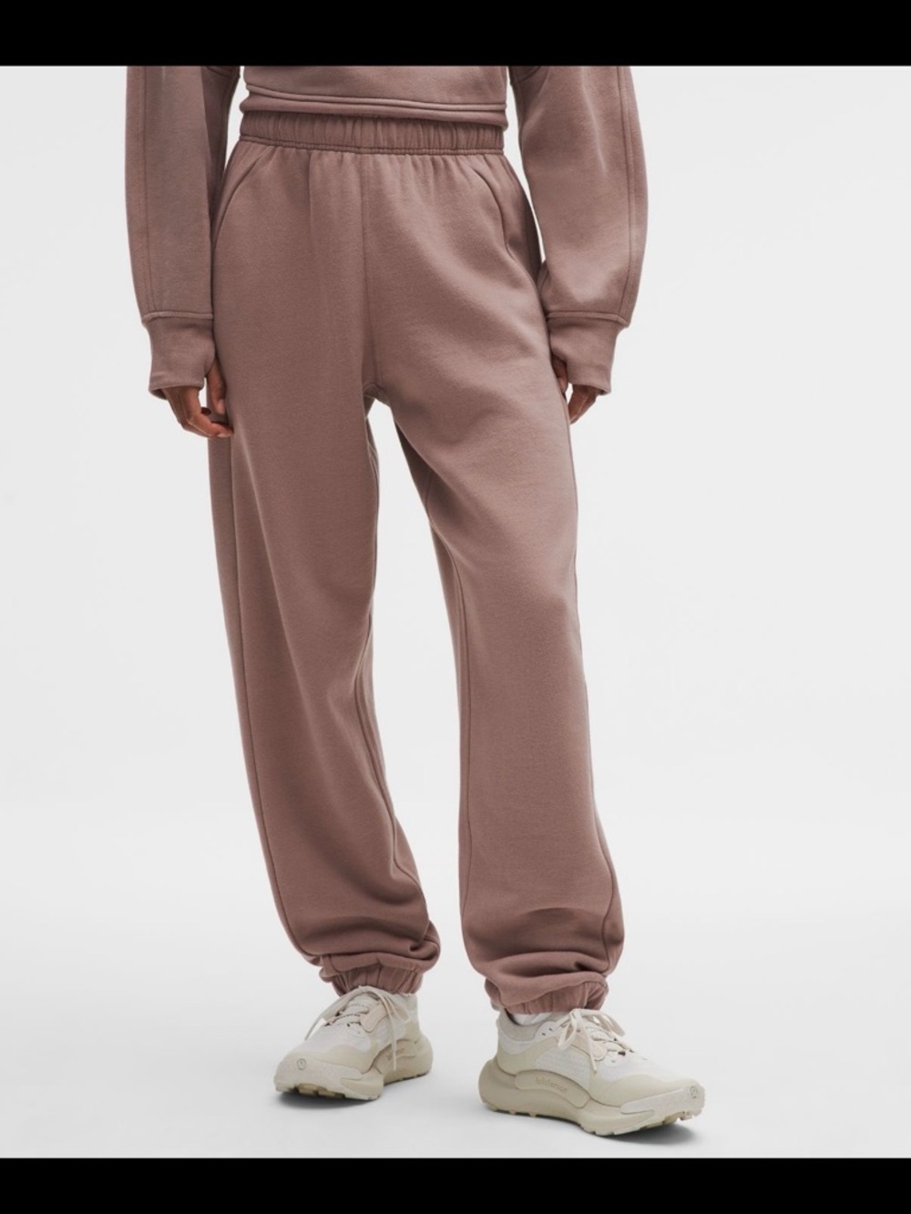 NWT lululemon Size Small Ashen Rose Scuba Midrise Oversized Joggers